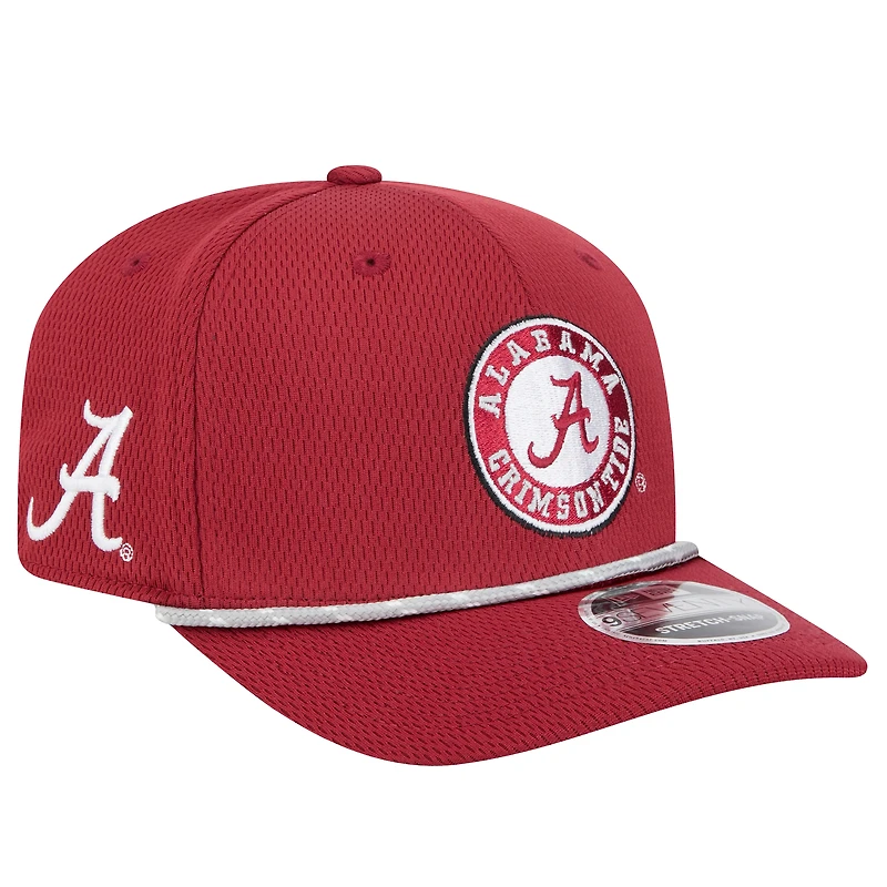 Men's New Era Crimson Alabama Crimson Tide COOLERA 9SEVENTY Rope Stretch-Snap Hat