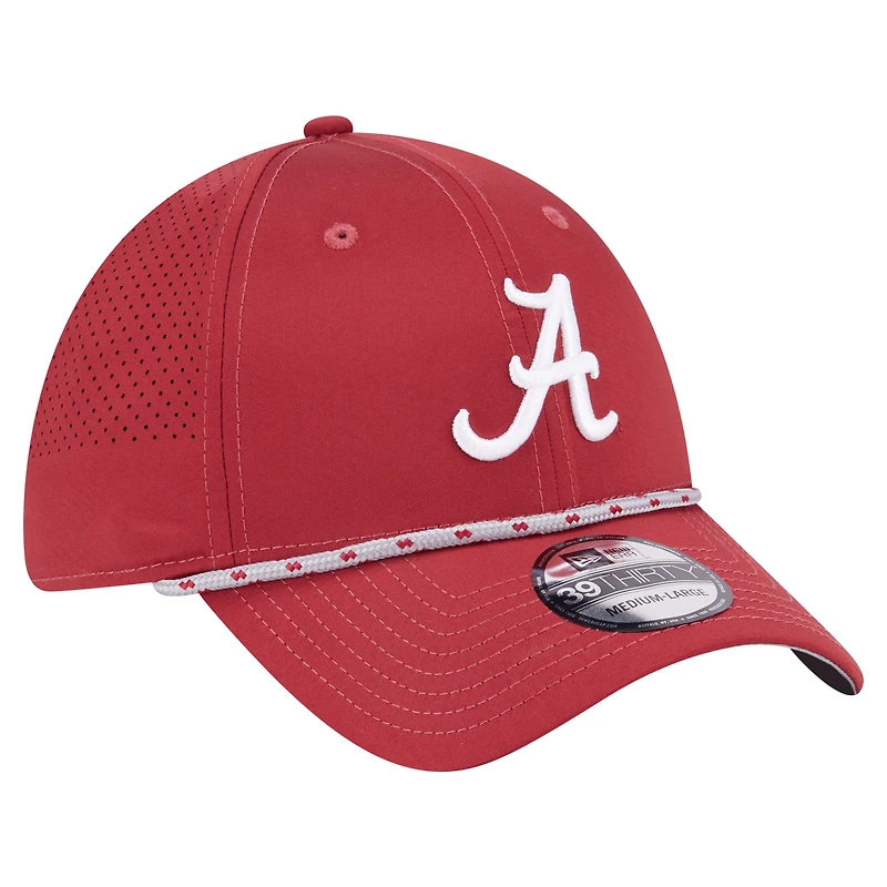 Men's New Era  Crimson Alabama Tide Rope 39THIRTY Flex Hat