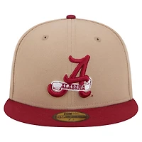 Men's New Era  Khaki Alabama Crimson Tide Two-Tone 59FIFTY Fitted Hat