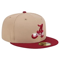 Men's New Era  Khaki Alabama Crimson Tide Two-Tone 59FIFTY Fitted Hat