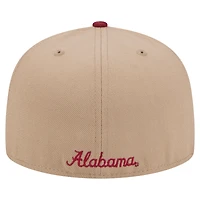 Men's New Era  Khaki Alabama Crimson Tide Two-Tone 59FIFTY Fitted Hat