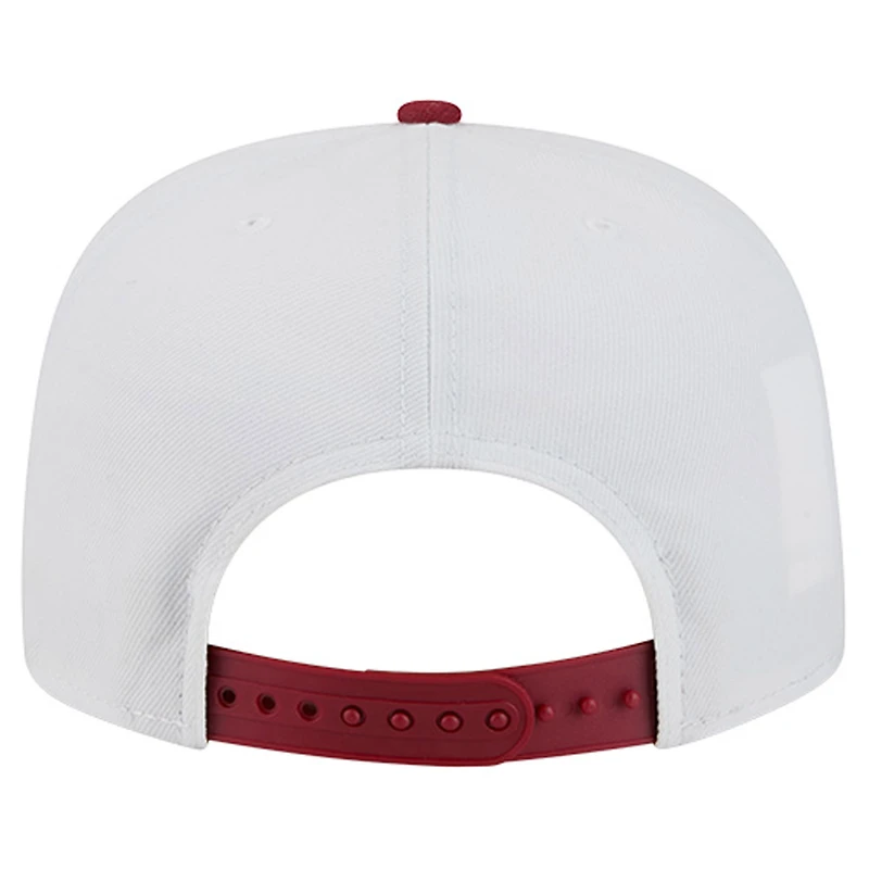 Men's New Era White/Crimson Alabama Crimson Tide Retro 2018 Orange Bowl Champions 9FIFTY A-Frame Snapback Hat