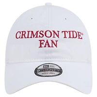 Casquette ajustable New Era Alabama Crimson Tide Fan 9TWENTY pour homme, blanche