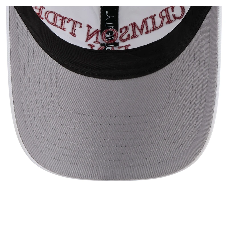 Casquette ajustable New Era Alabama Crimson Tide Fan 9TWENTY pour homme, blanche