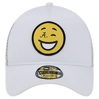Casquette réglable de camionneur en mousse blanche Alabama Crimson Tide Wink New Era pour hommes