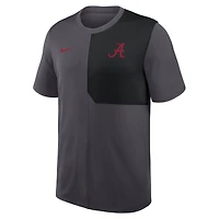 Maillot d'entraîneur Nike Anthracite Alabama Crimson Tide 2025 Sideline UV Dri-FIT pour homme