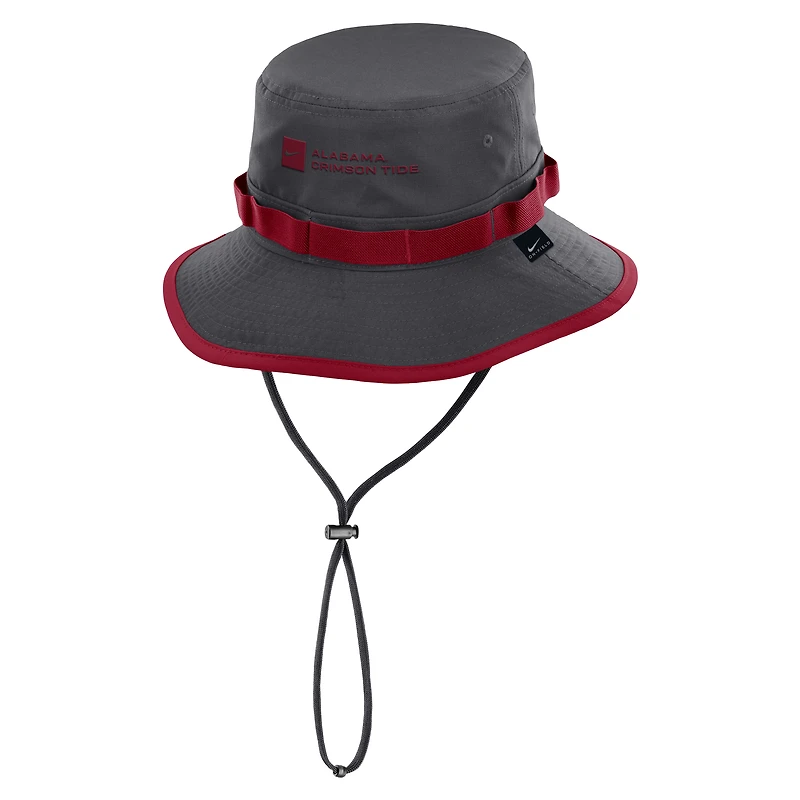 Men's Nike Anthracite Alabama Crimson Tide 2026 Sideline Apex Boonie Bucket Hat