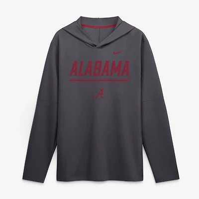 Haut à capuche léger manches longues Nike Crimson Alabama Tide 2026 Sideline pour homme