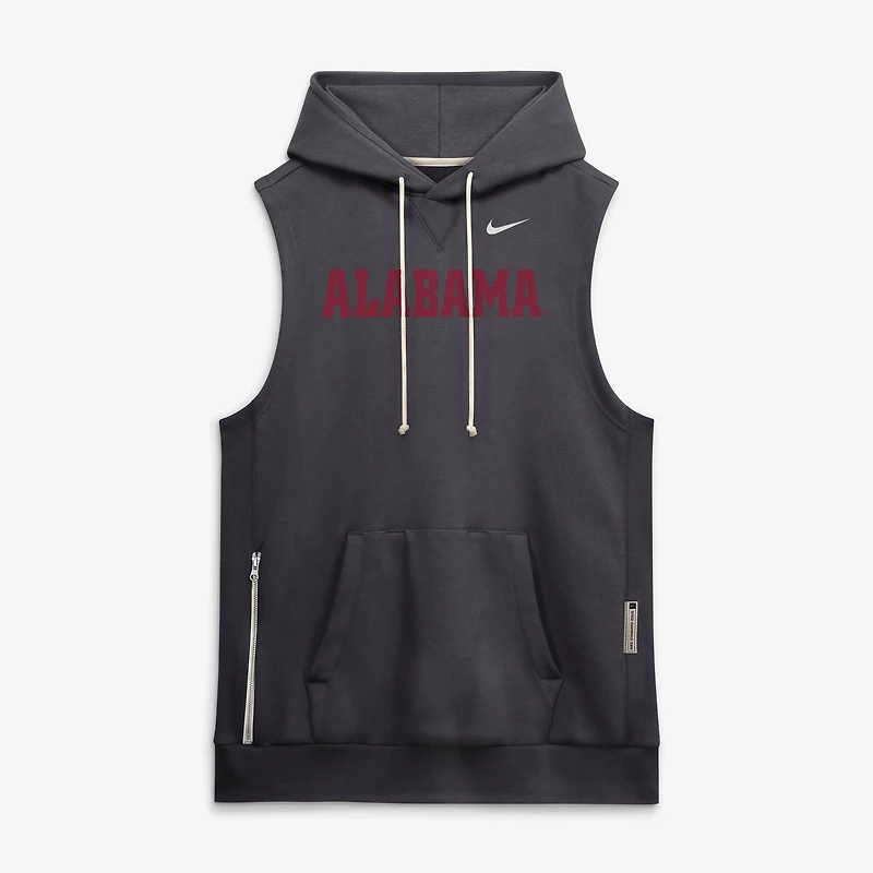 Men's Nike Anthracite Alabama Crimson Tide 2026 Sideline Sleeveless Dri-FIT Hoodie