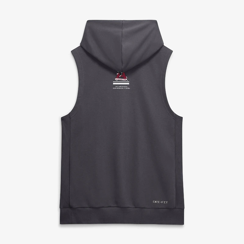 Men's Nike Anthracite Alabama Crimson Tide 2026 Sideline Sleeveless Dri-FIT Hoodie