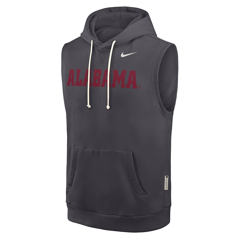 Men's Nike Anthracite Alabama Crimson Tide 2026 Sideline Sleeveless Dri-FIT Hoodie