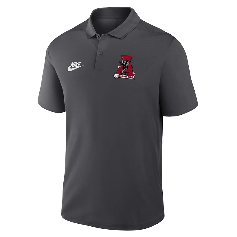 Men's Nike Anthracite Alabama Crimson Tide Primetime Victory Legacy Vault Logo Performance Polo
