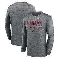 Men's Nike Anthracite Alabama Crimson Tide Sideline Velocity Dri-FIT Long Sleeve T-Shirt