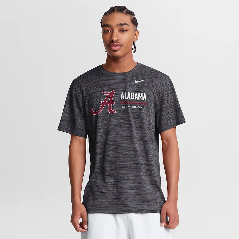 T-shirt Nike Crimson Alabama Tide Sideline Velocity Dri-FIT pour homme