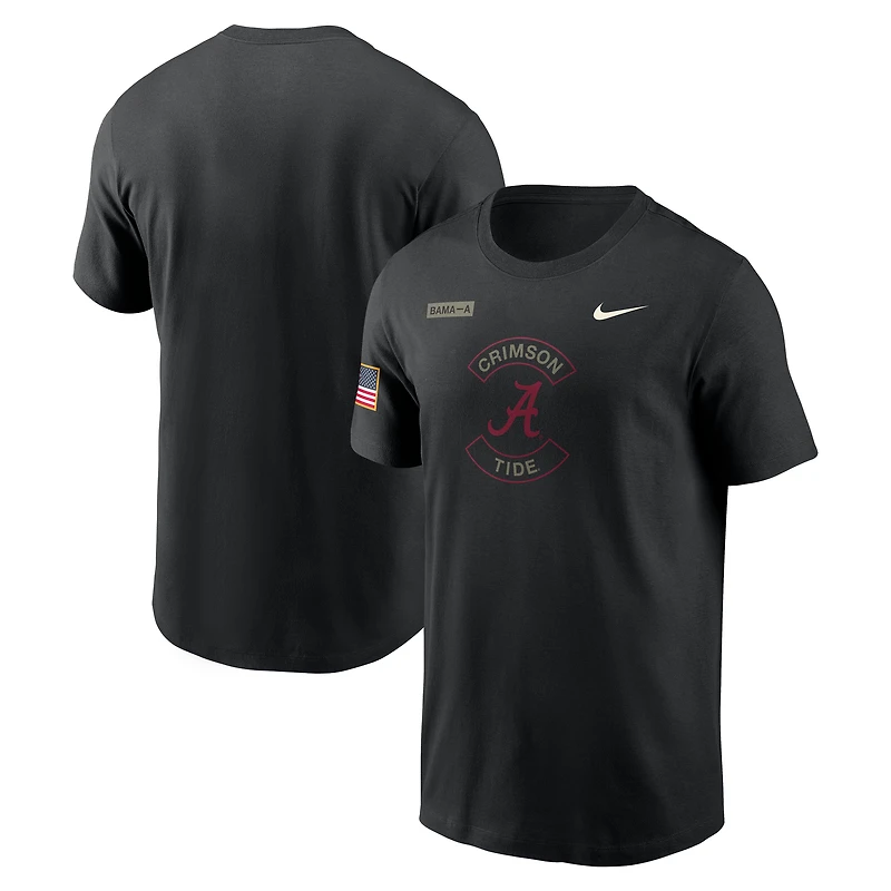 Men's Nike Black Alabama Crimson Tide 2025 Military Appreciation Dri-FIT T-Shirt