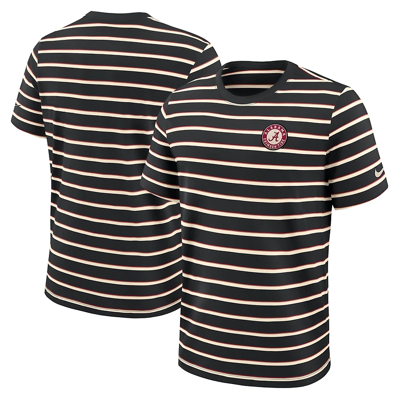 Men's Nike Black Alabama Crimson Tide Athletic Prep Legacy Summit Stripe T-Shirt