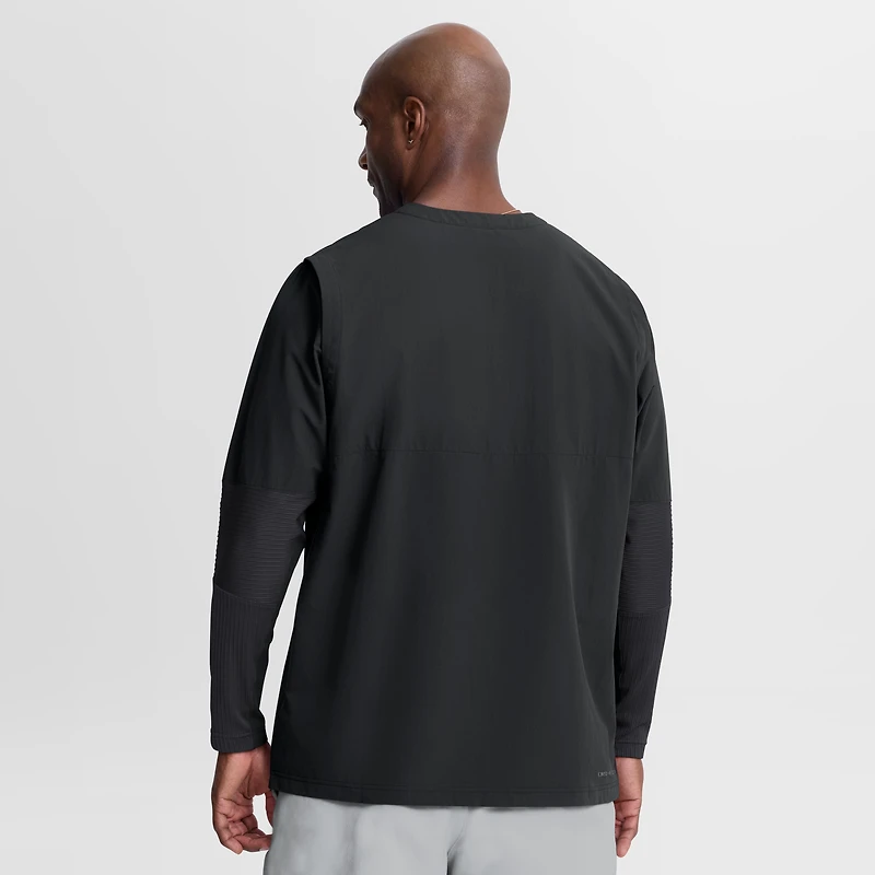 Men's Nike Black Alabama Crimson Tide Dugout Dri-FIT Quarter-Zip Long Sleeve Windshirt