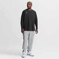 Coupe-vent à manches longues Nike Alabama Crimson Tide noir pour homme, modèle Dugout Dri-FIT fermeture éclair 1/4