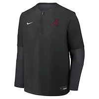 Men's Nike Black Alabama Crimson Tide Dugout Dri-FIT Quarter-Zip Long Sleeve Windshirt