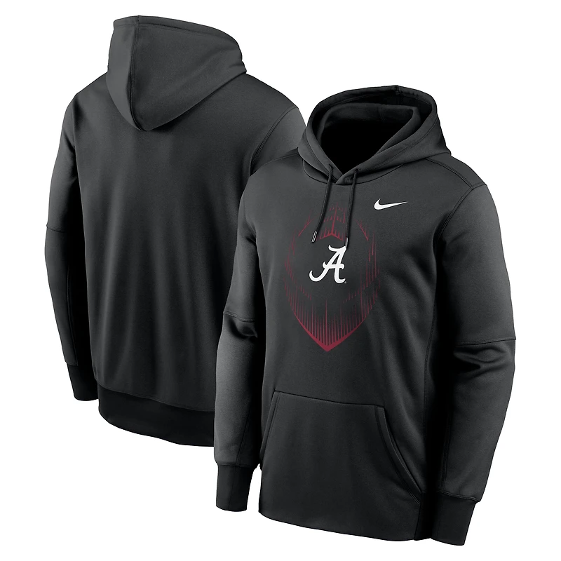 Men's Nike Black Alabama Crimson Tide Icon Football Performance Pullover Hoodie