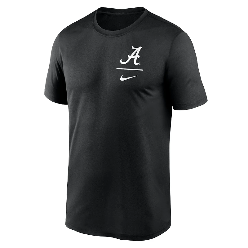 T-shirt Nike Performance Legend pour homme avec logo principal Alabama Crimson Tide noir