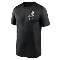 T-shirt Nike Performance Legend pour homme avec logo principal Alabama Crimson Tide noir