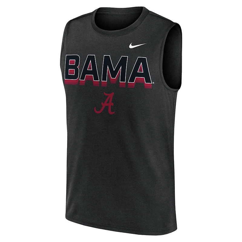 Men's Nike Black Alabama Crimson Tide Primetime Tricode Legend Performance Tank Top