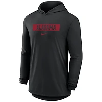 T-shirt à capuche Nike Dri-FIT Sideline pour homme, noir, Alabama Crimson Tide