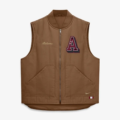 Men's Nike Brown Alabama Crimson Tide Academic Padded Full-Zip Vest