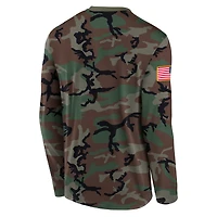 Men's Nike Camo Alabama Crimson Tide 2025 Military Appreciation Legend Dri-FIT Long Sleeve T-Shirt