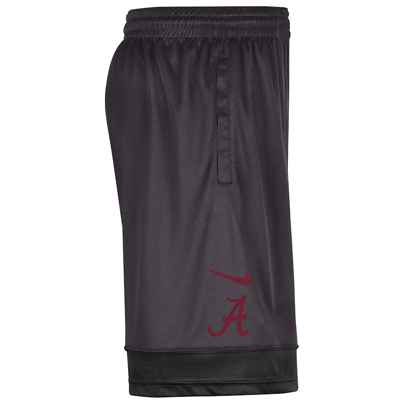 Short Nike Performance Fast Break Alabama Crimson Tide Charcoal pour Homme