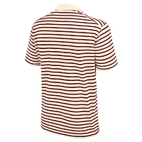 Polo Nike Dri-FIT crème Alabama Crimson Tide à rayures avec logo principal pour homme