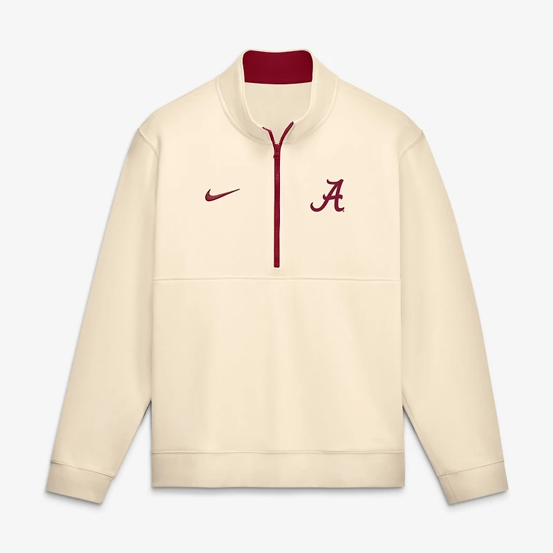 Men's Nike Crimson Alabama Tide Primetime Club Fleece Half-Zip Pullover