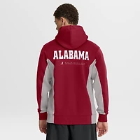 Veste à capuche zippée intégrale Nike Crimson/Gris Alabama Crimson Tide Courtside Game Dri-FIT pour homme