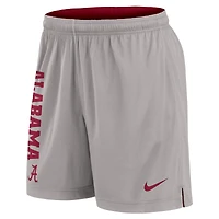 Short réversible Nike Alabama Crimson Tide Courtside Standard Issue Dri-FIT pour homme, couleur cramoisi/gris