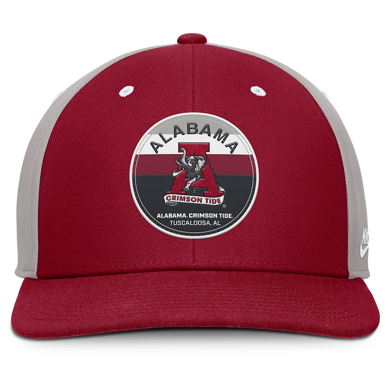 Men's Nike Crimson/Gray Alabama Crimson Tide Prep Pro Performance Snapback Hat