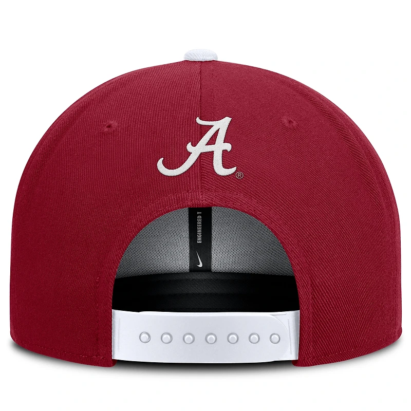 Men's Nike Crimson/White Alabama Crimson Tide 2025 On-Field Patch Pro Dri-FIT Snapback Hat