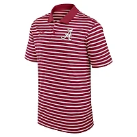 Men's Nike Crimson/White Alabama Crimson Tide Primetime Victory Striped Dri-FIT Polo