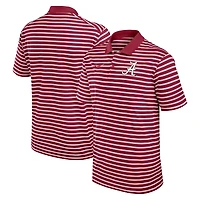 Polo Nike Performance rayé Alabama Crimson Tide Primetime Victory pour homme, couleur cramoisie/blanc