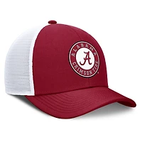 Casquette ajustable Nike Alabama Crimson Tide Rise Primetime Performance Trucker pour homme, couleur cramoisie/blanche