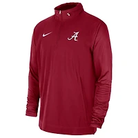 Men's Nike Crimson Alabama Tide 2023 Coach Half-Zip Hooded Jacket