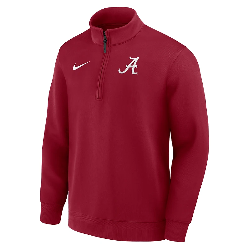Pull Nike Crimson Alabama Tide 2025 Coaches Premium Dri-FIT à demi-zip pour homme