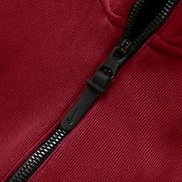 Sweat à capuche Nike Crimson Alabama Tide 2025 Coaches Premium Dri-FIT fermeture éclair quart de tour pour homme