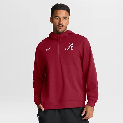 Sweat à capuche Nike Crimson Alabama Tide 2025 Coaches Premium Dri-FIT fermeture éclair quart de tour pour homme