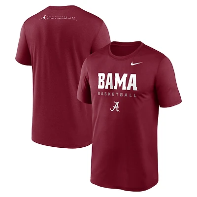 Men's Nike White Alabama Crimson Tide 2025 Courtside Basketball Legend Dri-FIT T-Shirt