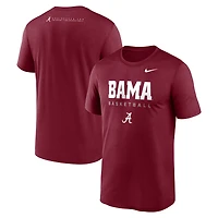 Men's Nike White Alabama Crimson Tide 2025 Courtside Basketball Legend Dri-FIT T-Shirt
