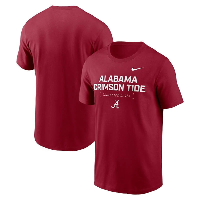 T-shirt de performance basket-ball Nike Crimson Alabama Tide 2025 pour homme