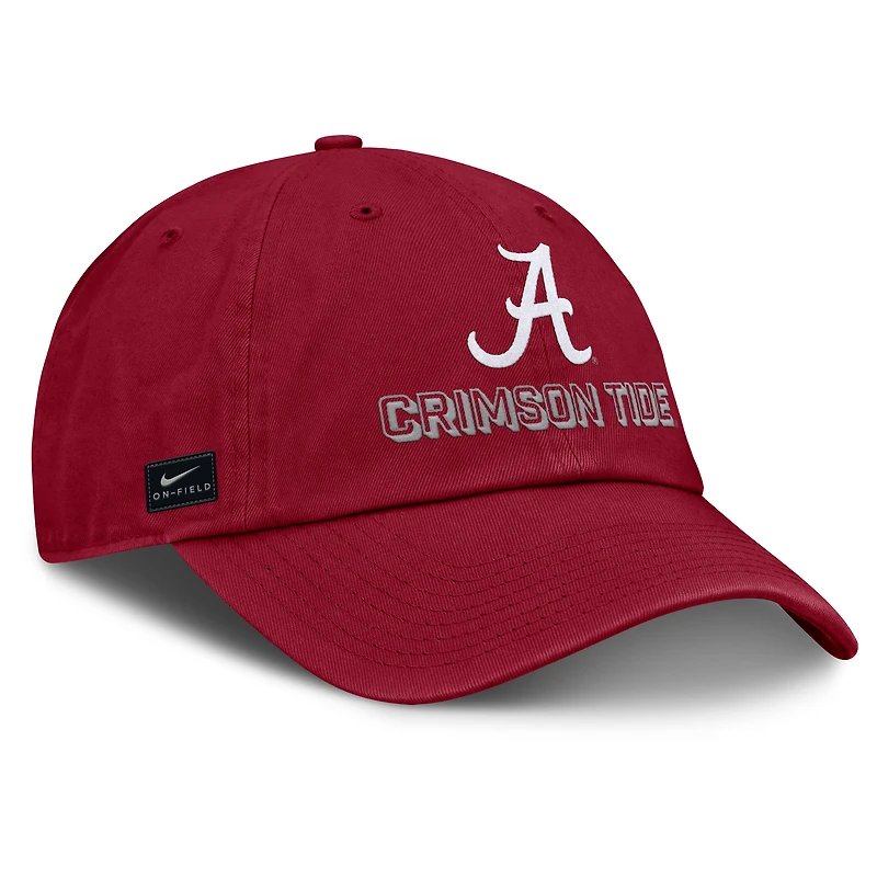 Casquette ajustable Nike Crimson Alabama Crimson Tide 2025 On-Field Club pour homme