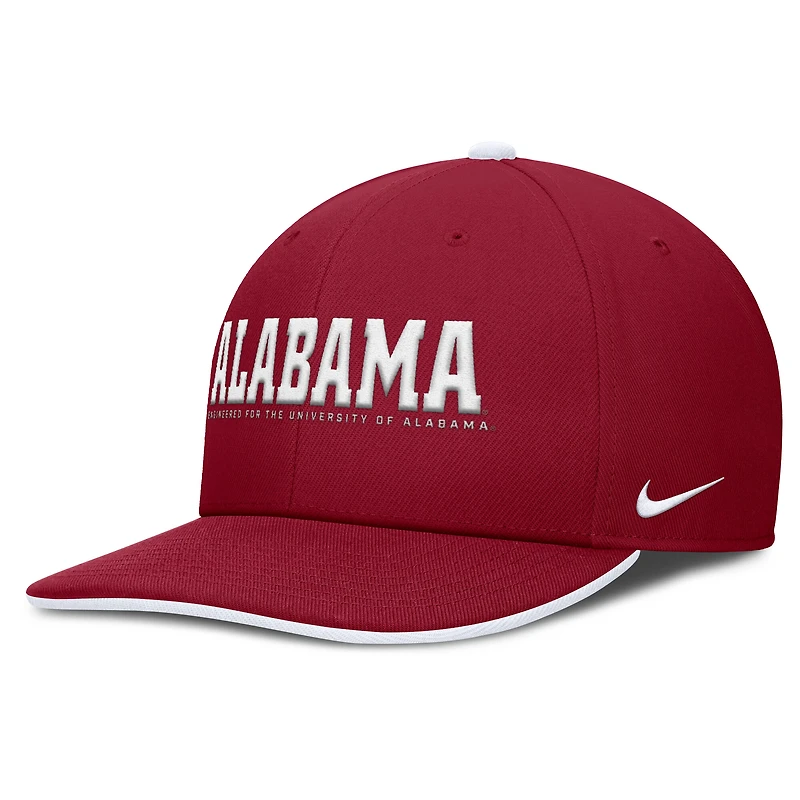 Casquette ajustable Nike Crimson Alabama Crimson Tide 2025 On-Field Pro Performance pour homme