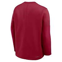 Men's Nike Crimson Alabama Tide 2025 Sideline Coach Therma-FIT Long Sleeve T-Shirt